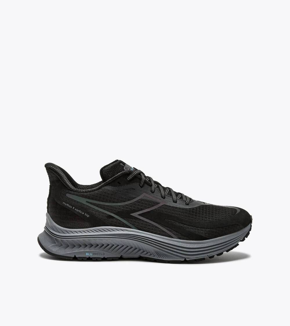 NEW DIADORA men's mythos blueshield 9 vortice hip sneaker in black